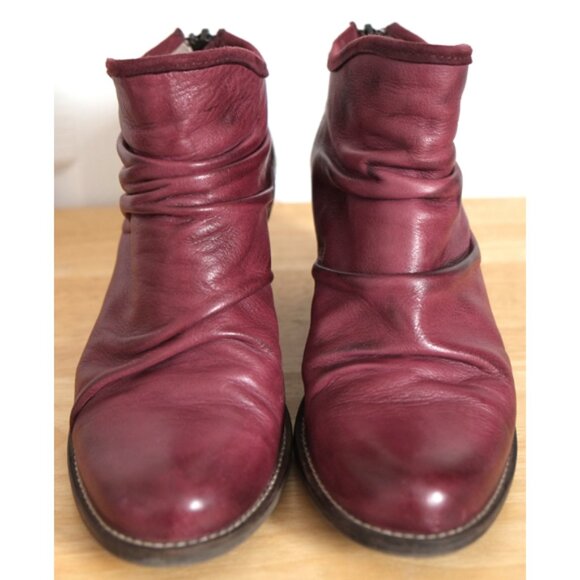 DKODE burgundy leather ankle boots - Picture 2 of 6